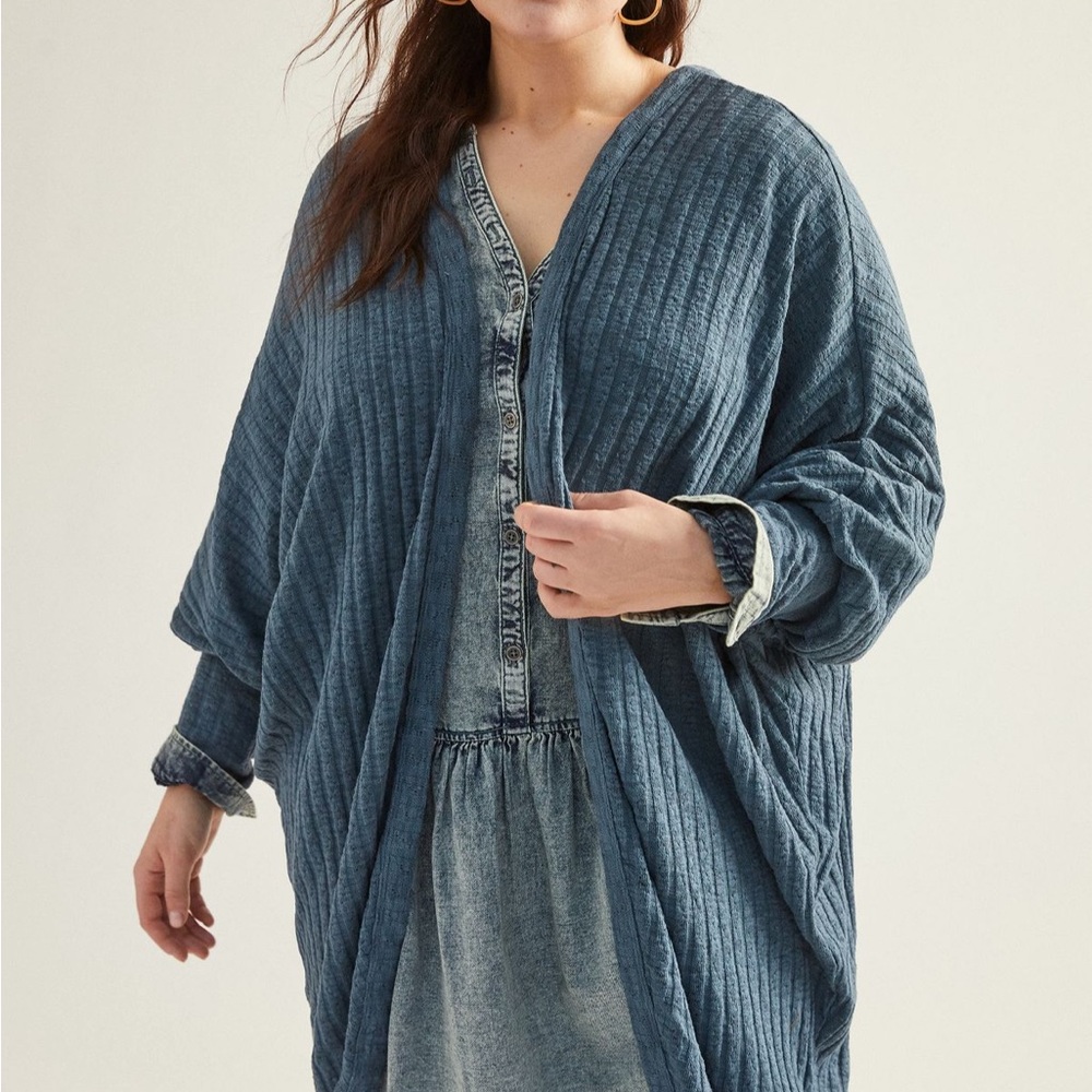 Anthropologie Blue Cardigan Sweater